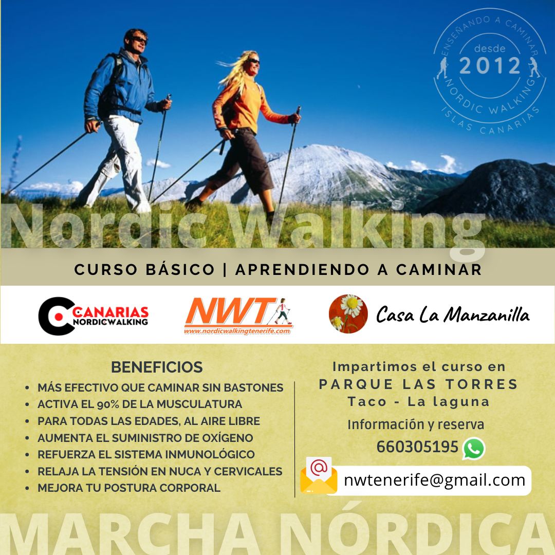 Curso Nordic Walking Tenerife marzo 2024